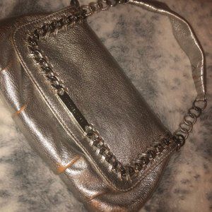Michael kors foiled purse with silver ch